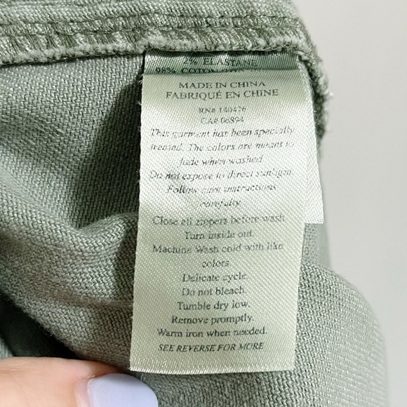 Faherty Organic Cotton Utility Mini Skirt Fatigue Green Women's Size Large - Picture 13 of 13